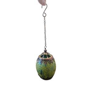 BOHEMIAN Green MERCURY HANGING Tea Light Lantern Moroccan